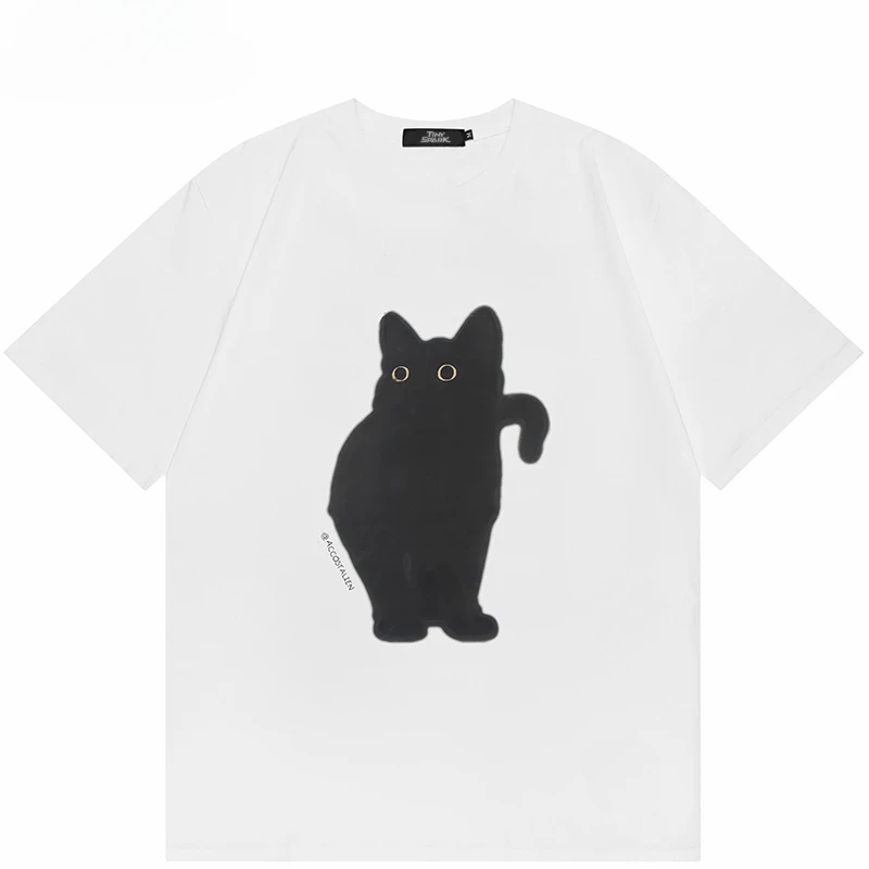 2025 Street Clothing Black Cat Graphic T-Shirt American Retro Y2k Men's Hip Hop Top Personalized Cotton Casual Half-Sleeve Top
2025 Street Clothing Black Cat Graphic T-Shirt American Retro Y2k Men's Hip Hop Top Personalized Cotton Casual Half-Sleeve Top