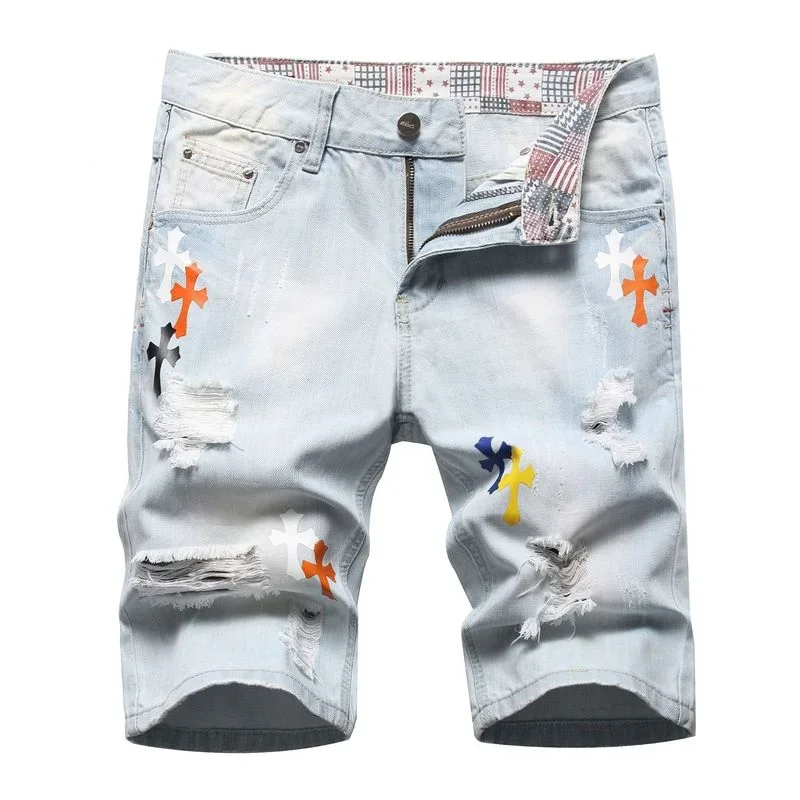 New Summer Men Light Blue Denim Shorts Jeans Holes Retro Denim Shorts Quality Male Knee Length Jeans Streetwear Denim Shorts 42
New Summer Men Light Blue Denim Shorts Jeans Holes Retro Denim Shorts Quality Male Knee Length Jeans Streetwear Denim Shorts 42