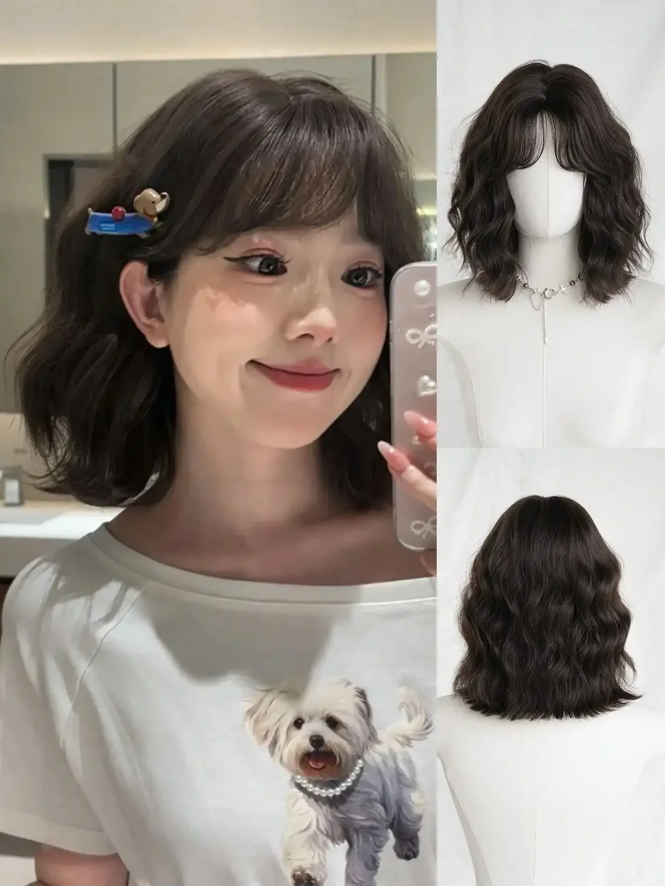 12 Inch Black Brown Short Bob Curly Wigs For Women - Modest Fashion Curly Wig With Bangs Soft Silky Heat-Resistant Synthetic Fiber Wigs For Daily Or School,Use, Perfect For Holidays Music Festivals Celebrations, Sakura Celebration,Graduation Gift & Gift F
12 Inch Black Brown Short Bob Curly Wigs For Women - Modest Fashion Curly Wig With Bangs Soft Silky Heat-Resistant Synthetic Fiber Wigs For Daily Or School,Use, Perfect For Holidays Music Festivals Celebrations, Sakura Celebration,Graduation Gift & Gift F