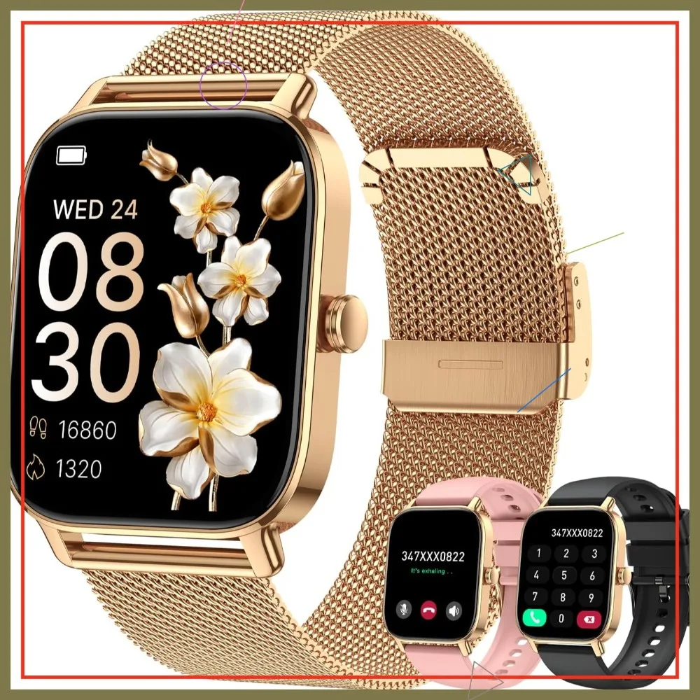 Smart Watch for Women Men, 1.85" HD, Heart Rate SpO2 Sleep Tracker, IP68 Waterproof, Bluetooth Call
Smart Watch for Women Men, 1.85" HD, Heart Rate SpO2 Sleep Tracker, IP68 Waterproof, Bluetooth Call
