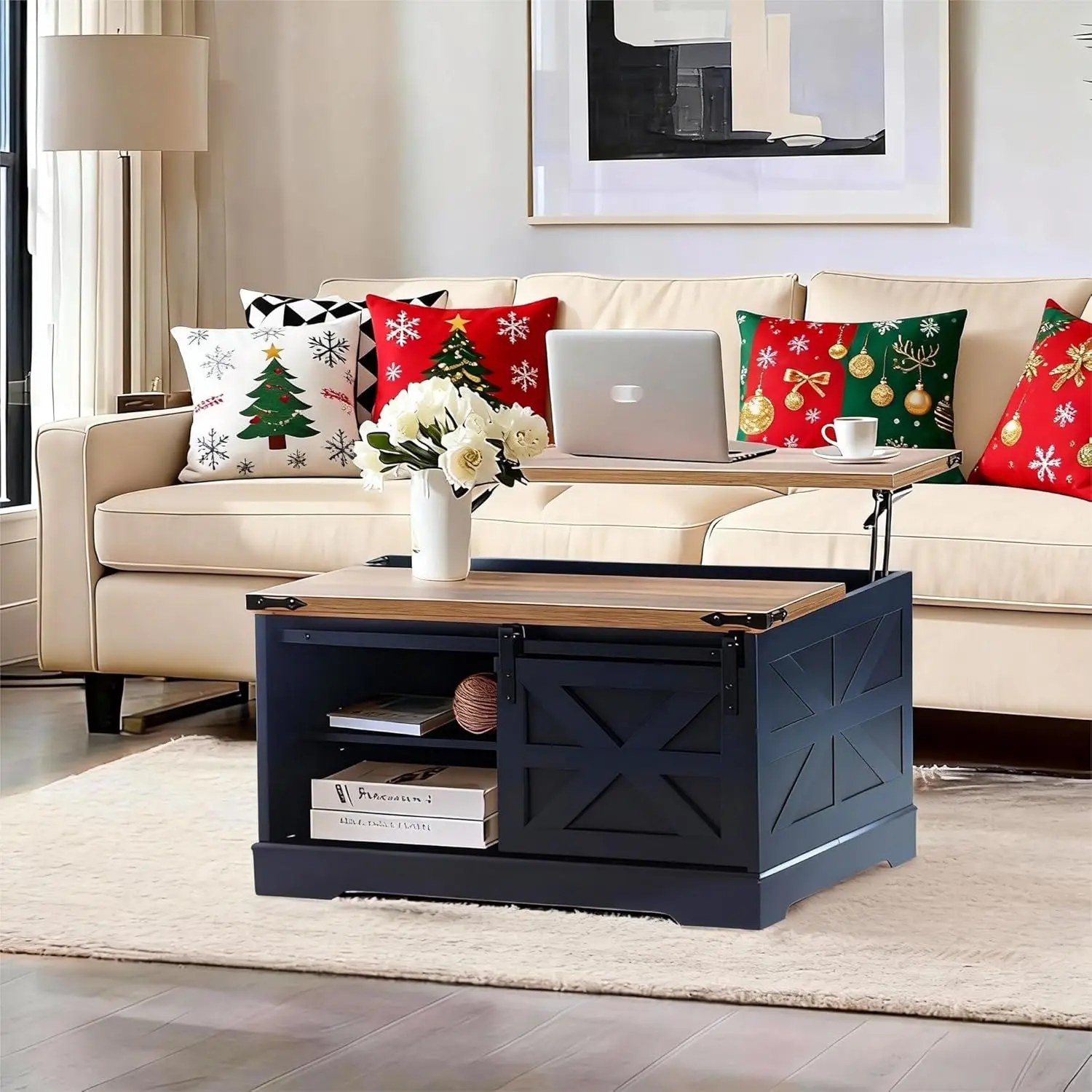 Farmhouse Lift Top Coffee Table With Hidden Storage Square Coffee Table Sliding Barn Door And Adjustable Shelf Rustic Wood Cente
Farmhouse Lift Top Coffee Table With Hidden Storage Square Coffee Table Sliding Barn Door And Adjustable Shelf Rustic Wood Cente