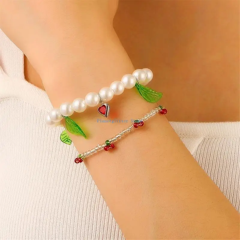 652B Versatile Cherrys Beaded Bracelet with Bright Seed Beads Accessory Portable for Shopping Parties Supplies and Travel
652B Versatile Cherrys Beaded Bracelet with Bright Seed Beads Accessory Portable for Shopping Parties Supplies and Travel
