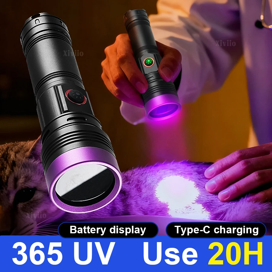 УФ-фонарик 365 нм, ультрафиолетовый фонарик, перезаряжаемый фонарик, лампа для обнаружения пятен от грибка для домашних животных, охотничий маникюр
УФ-фонарик 365 нм, ультрафиолетовый фонарик, перезаряжаемый фонарик, лампа для обнаружения пятен от грибка для домашних животных, охотничий маникюр