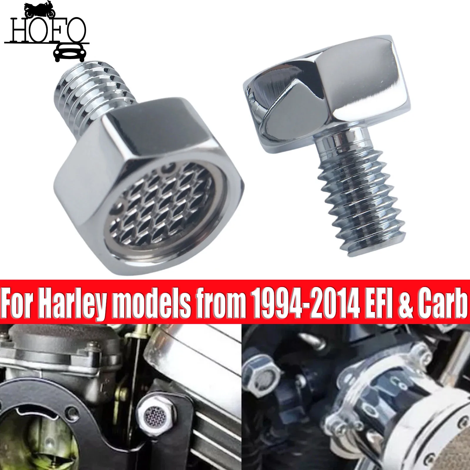 Breather Bolts for twin cam most engine For Harley models from 1994-2014 EFI & Carb
Breather Bolts for twin cam most engine For Harley models from 1994-2014 EFI & Carb