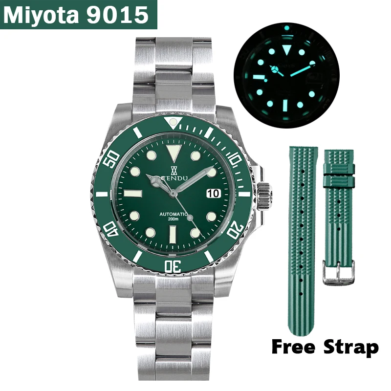 Мужские часы Sub Diver, автоматические часы из нержавеющей стали Miyota 9015, матовый браслет, керамический безель, 200 метров, водонепроницаемые
Мужские часы Sub Diver, автоматические часы из нержавеющей стали Miyota 9015, матовый браслет, керамический безель, 200 метров, водонепроницаемые