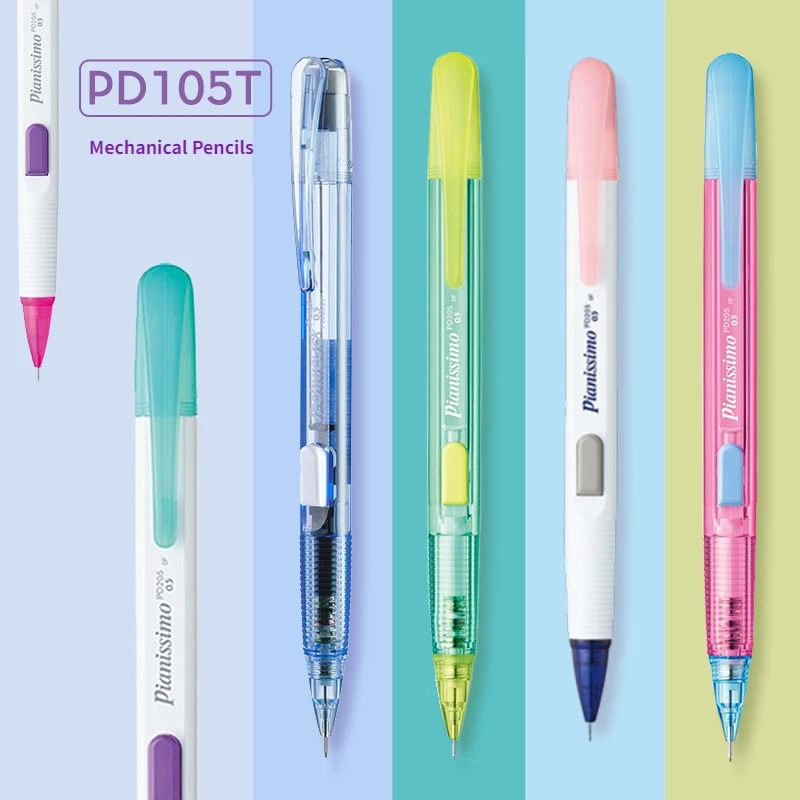 1 шт. механические карандаши Pentel Pd105t с боковым прессом, 0,5 мм, японские канцелярские принадлежности, школьные письменные принадлежности
1 шт. механические карандаши Pentel Pd105t с боковым прессом, 0,5 мм, японские канцелярские принадлежности, школьные письменные принадлежности
