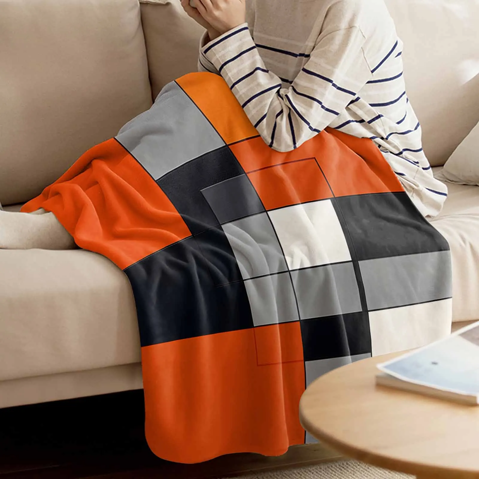 Modern Orange Color Block Throws Blankets for Sofa Bed Winter Soft Plush Warm Sofa Throw Blanket Holiday Gifts
Modern Orange Color Block Throws Blankets for Sofa Bed Winter Soft Plush Warm Sofa Throw Blanket Holiday Gifts