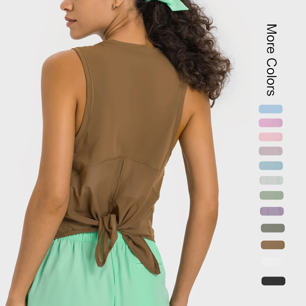 Women Sport Tank High Round Collar Mesh Patchwork Fork Knot Sleeveless Lazy Camisole Exercise GYM Training Yoga Running Vest
Women Sport Tank High Round Collar Mesh Patchwork Fork Knot Sleeveless Lazy Camisole Exercise GYM Training Yoga Running Vest