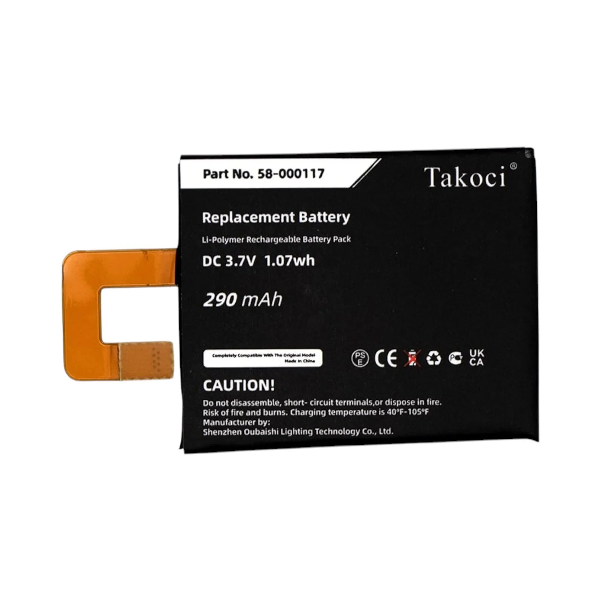 Replacement Battery 290mAh for Amazon Kindle Oasis, KO1, 223337, SW56RW, Oasis 1, Oasis 2, Oasis 3 58-000117
Replacement Battery 290mAh for Amazon Kindle Oasis, KO1, 223337, SW56RW, Oasis 1, Oasis 2, Oasis 3 58-000117