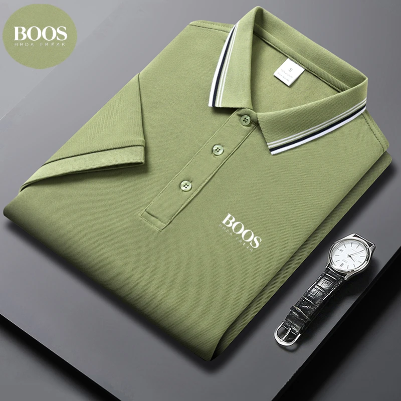 Embroidered Summer Ice Silk Polo Shirt T-Shirt New Half Sleeve Non-Marking Casual Business Thin Breathable Polo Shirt for Men
Embroidered Summer Ice Silk Polo Shirt T-Shirt New Half Sleeve Non-Marking Casual Business Thin Breathable Polo Shirt for Men