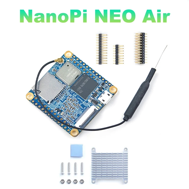 Макетная плата RISE-Nanopi NEO Air + радиатор H3 4 ядра Wifi Bluetooth Run Ubuntucore Mini IOT
Макетная плата RISE-Nanopi NEO Air + радиатор H3 4 ядра Wifi Bluetooth Run Ubuntucore Mini IOT