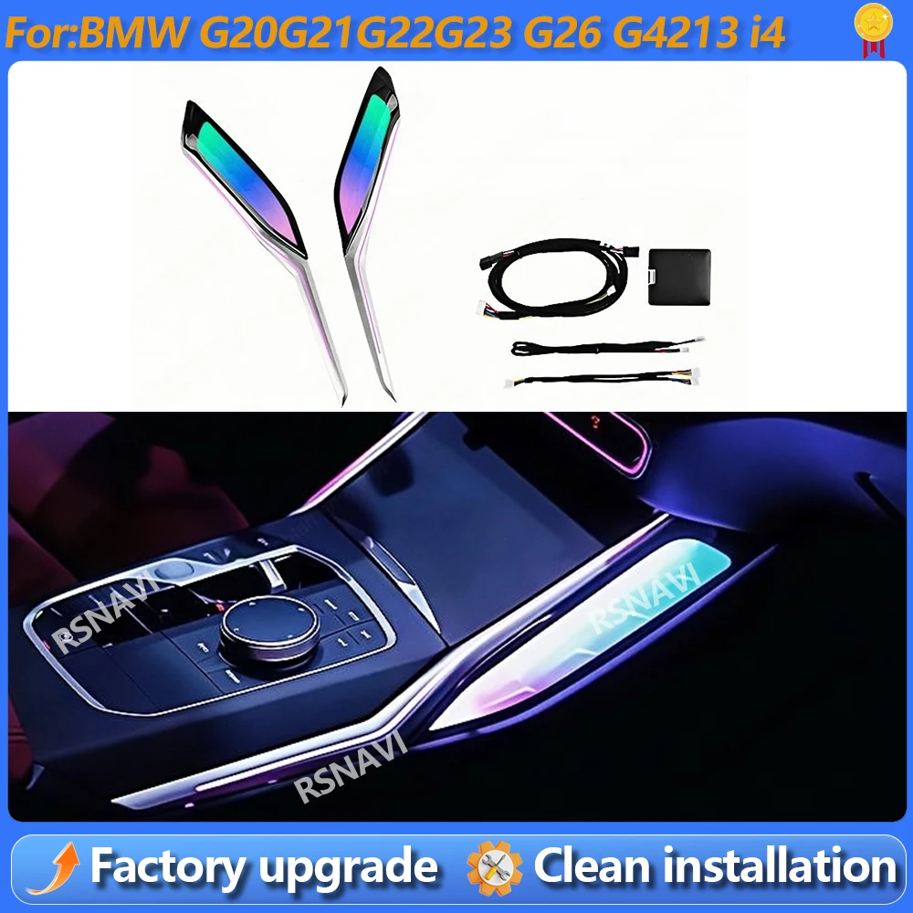 Для BMW 3, 4 серии, i3, G20, G22, G26, G80, G82: атмосферная подсветка консоли, 11 цветов, светодиодная кристаллическая центральная подсветка салона.
Для BMW 3, 4 серии, i3, G20, G22, G26, G80, G82: атмосферная подсветка консоли, 11 цветов, светодиодная кристаллическая центральная подсветка салона.