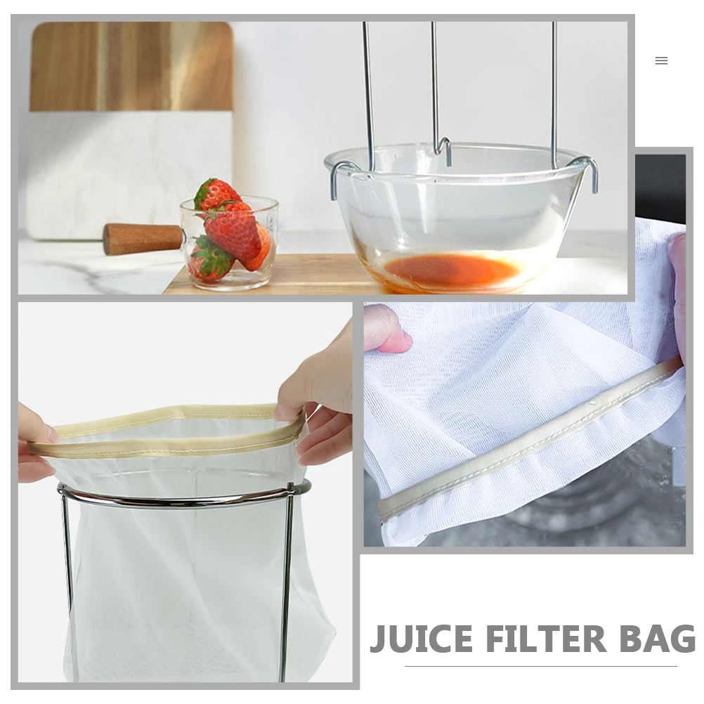 1 set Stainless Steel Filter Rack Strainer Bags Fine Mesh Soy Milk Coffee Jelly Stand Reusable Washable Kitchen Tool
1 set Stainless Steel Filter Rack Strainer Bags Fine Mesh Soy Milk Coffee Jelly Stand Reusable Washable Kitchen Tool