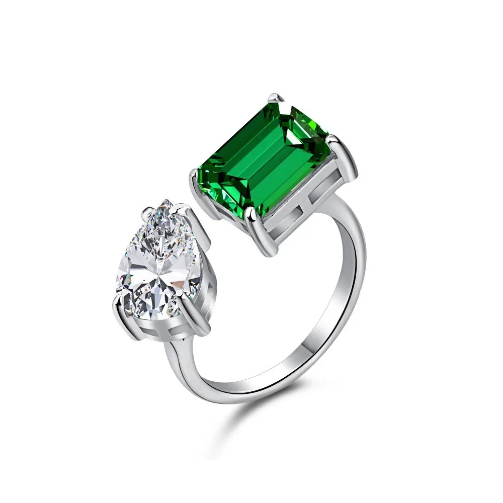 S925 Pure Silver Green Zirconia High Carbon Diamond British Retro Light Luxury Design Gemstone Ring Wedding Jewelry Wholesale
S925 Pure Silver Green Zirconia High Carbon Diamond British Retro Light Luxury Design Gemstone Ring Wedding Jewelry Wholesale