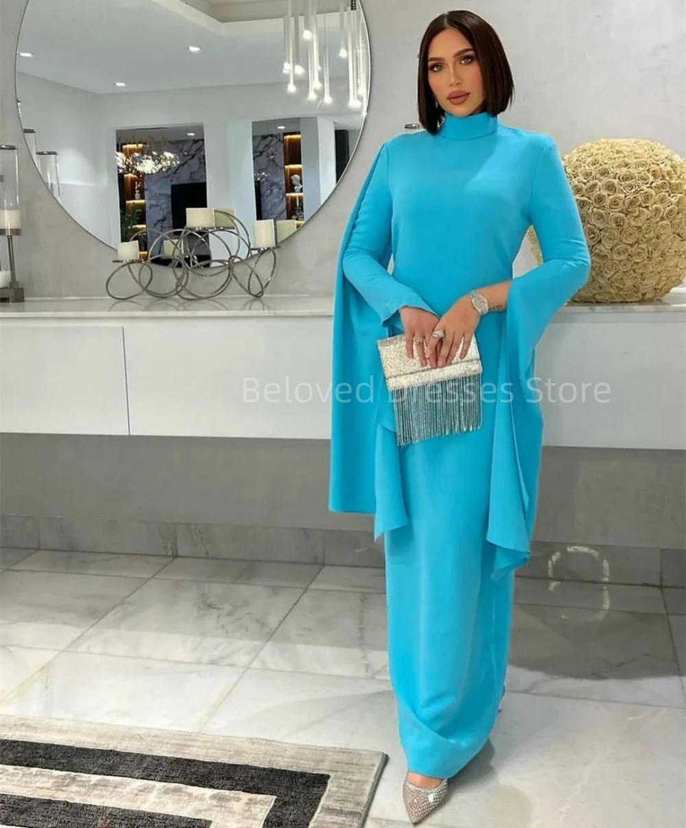 Vintage High Neck Long Evening Dresses With Sleeves Sheath Ankle Length Formal Ocassion Party Dresses for Women Vestido De Noche
Vintage High Neck Long Evening Dresses With Sleeves Sheath Ankle Length Formal Ocassion Party Dresses for Women Vestido De Noche