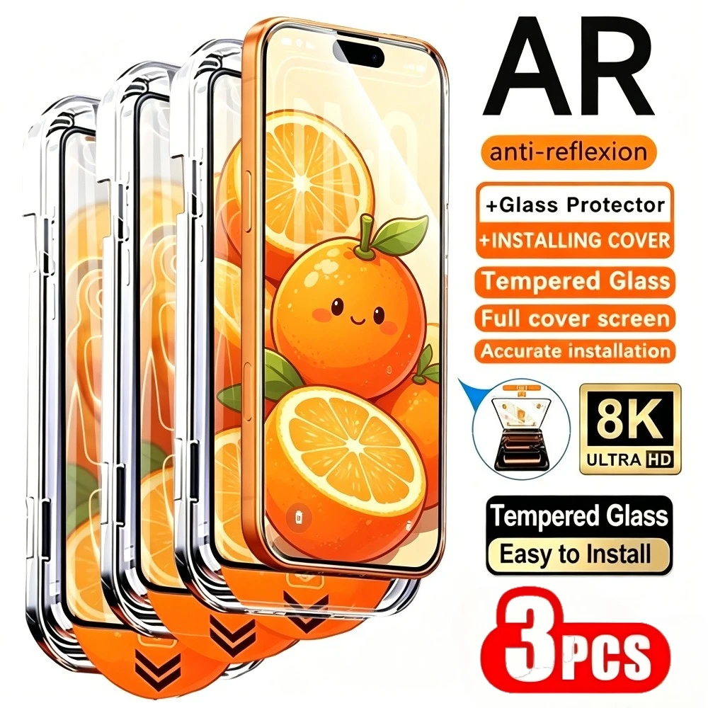 3Pcs Full Cover Screen Protector for iPhone 17 16 15 Pro Max Air 17e 16e 15 14 Plus 14 13 12 11 Pro One Click Installation Glass
3Pcs Full Cover Screen Protector for iPhone 17 16 15 Pro Max Air 17e 16e 15 14 Plus 14 13 12 11 Pro One Click Installation Glass