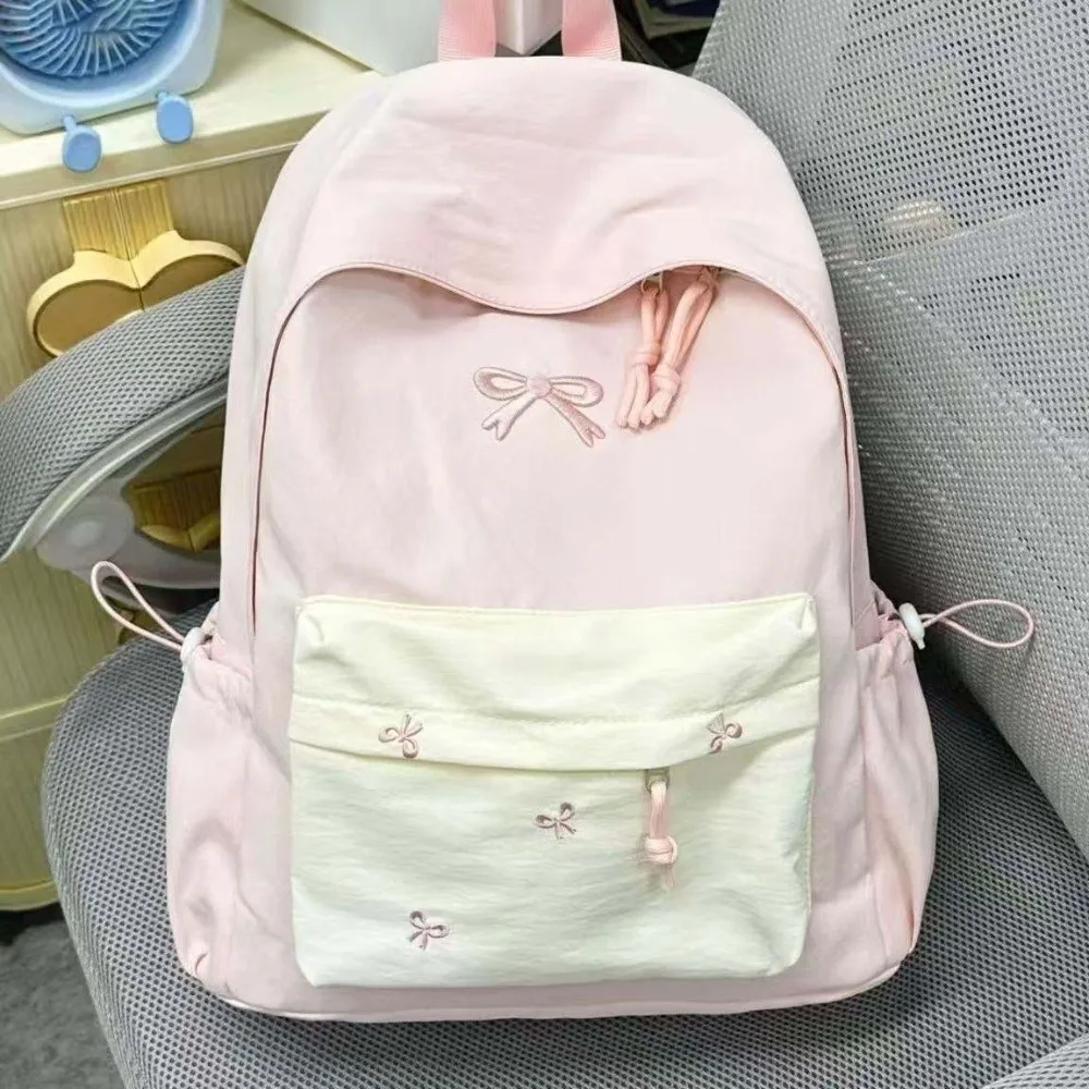 Daypack Canvas Bow Backpack Casual Embroidered Students School Bag Polyester Contrast Color Large Capacity Backpack Sport
Daypack Canvas Bow Backpack Casual Embroidered Students School Bag Polyester Contrast Color Large Capacity Backpack Sport