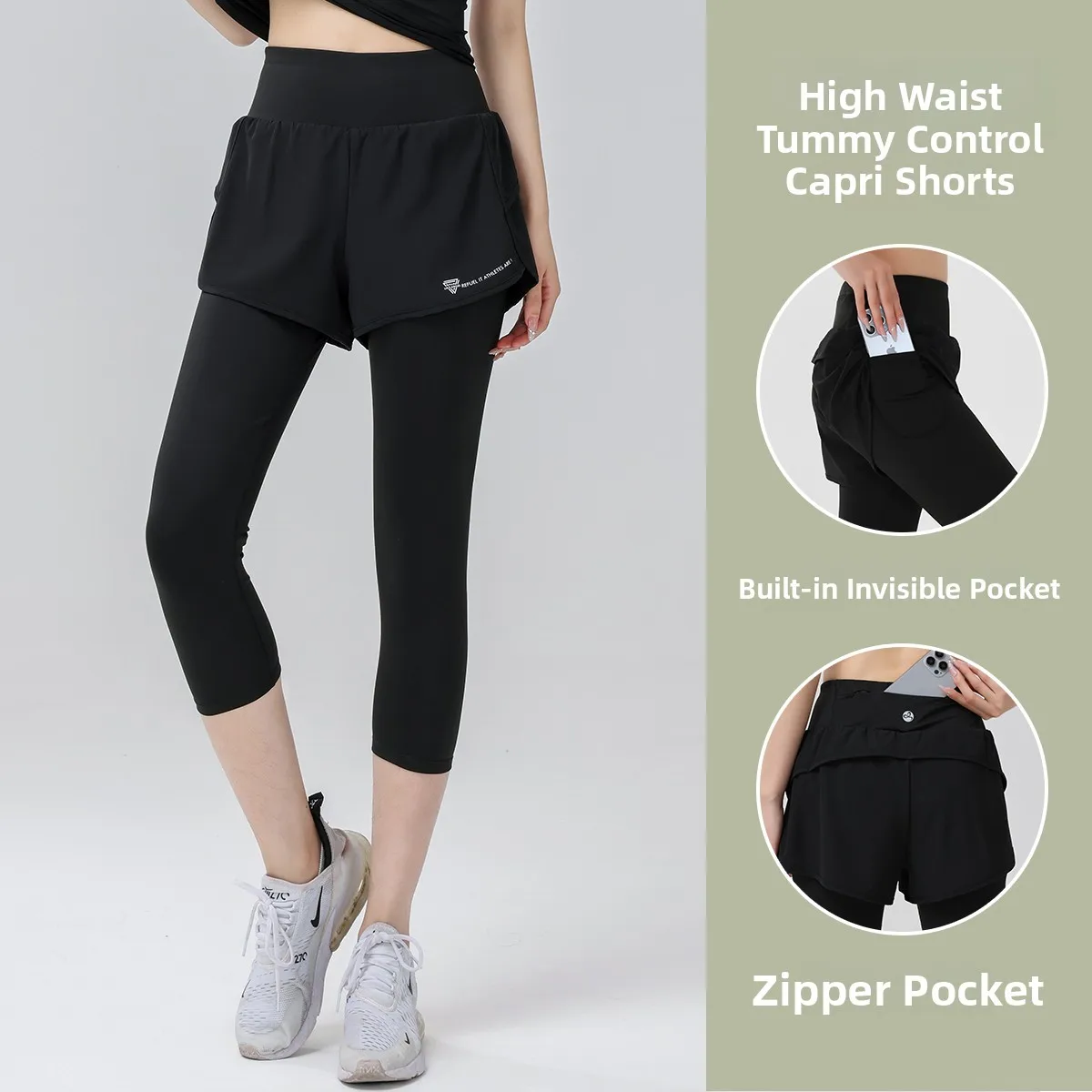 Женские спортивные брюки-капри с высокой талией для бега, быстросохнущие, для йоги и тренировок, модные, облегающие, с эффектом утяжки живота
Женские спортивные брюки-капри с высокой талией для бега, быстросохнущие, для йоги и тренировок, модные, облегающие, с эффектом утяжки живота