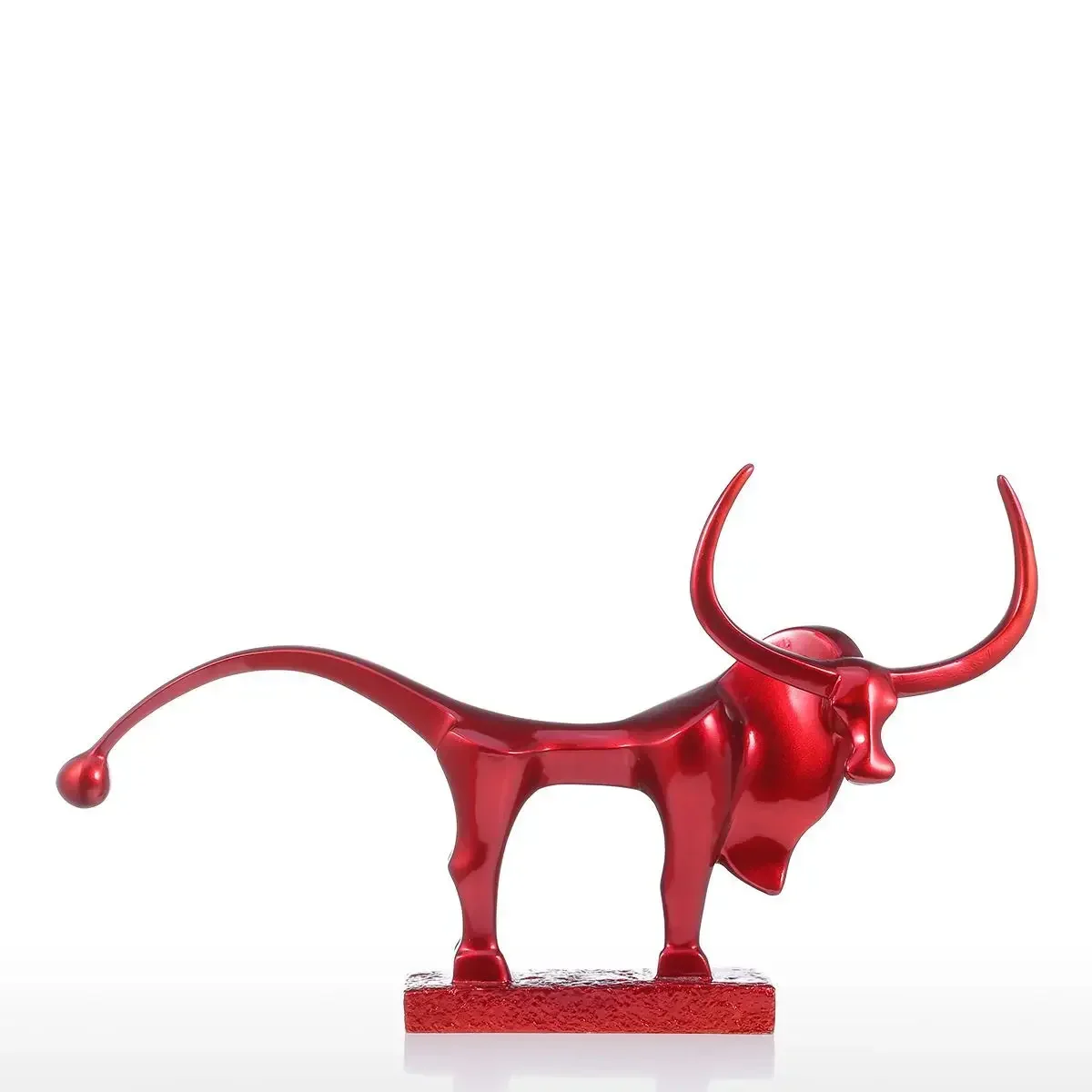 Long Tail Red Bull Statue Resin Geometric Style Decorative Craft Modern Home Living Room Office Desktop Sculpture Ornament
Long Tail Red Bull Statue Resin Geometric Style Decorative Craft Modern Home Living Room Office Desktop Sculpture Ornament