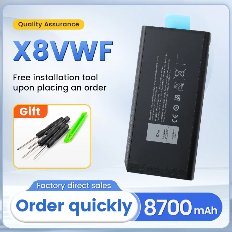 SOMI X8VWF Laptop Battery for Dell Latitude 14 Rugged 5404 5414 E5404 Extreme 7404 7414 E7404 Series Notebook VCWGN YGV51 CJ2K1
SOMI X8VWF Laptop Battery for Dell Latitude 14 Rugged 5404 5414 E5404 Extreme 7404 7414 E7404 Series Notebook VCWGN YGV51 CJ2K1