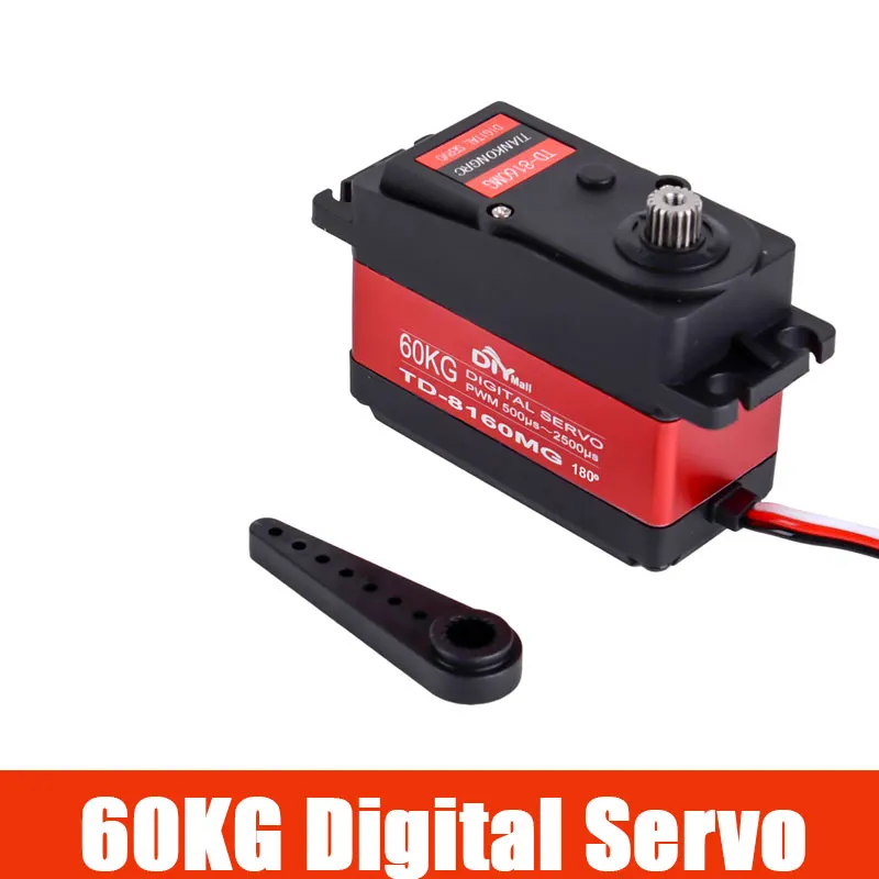 TD-8160MG 60KG Torque Servo Digital Metal Gear 360 Degree Programmable Angle Steering Motor for 1:8 1:10 Scale RC Drift Car
TD-8160MG 60KG Torque Servo Digital Metal Gear 360 Degree Programmable Angle Steering Motor for 1:8 1:10 Scale RC Drift Car