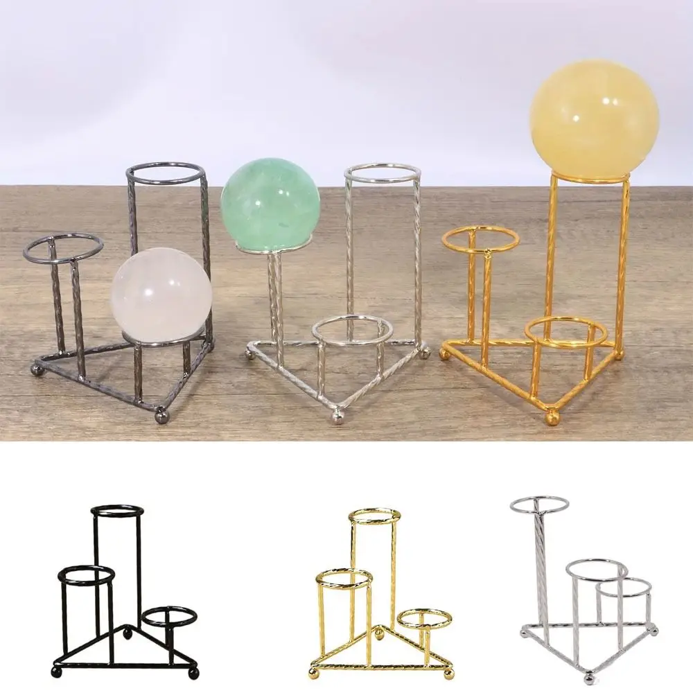 Simple Metal Triangular Ball Base Large Capacity Silver/Black/Gold Crystal Ball Stand Decorative Crystal Spheres Holder Home
Simple Metal Triangular Ball Base Large Capacity Silver/Black/Gold Crystal Ball Stand Decorative Crystal Spheres Holder Home