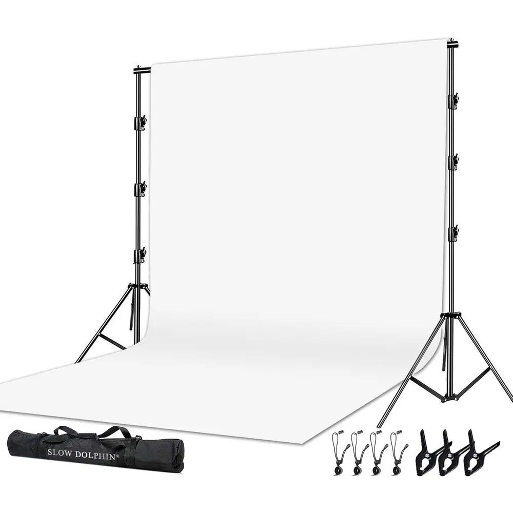 Photo Video Studio 10 x12t 100% Cotton White Muslin Backdrop with 10 x 10t Stand Photography Background Support System Kit Clamp
Photo Video Studio 10 x12t 100% Cotton White Muslin Backdrop with 10 x 10t Stand Photography Background Support System Kit Clamp