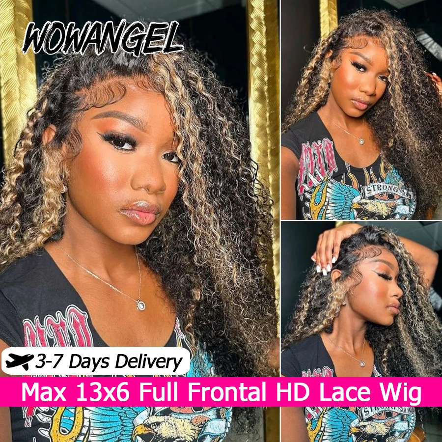 Highlight Water Wave 1B/27 Wig 100% Human Hair 13x6 HD Lace Full Frontal Wig Ombre Honey Blonde Colored Curly Human Hair Wig
Highlight Water Wave 1B/27 Wig 100% Human Hair 13x6 HD Lace Full Frontal Wig Ombre Honey Blonde Colored Curly Human Hair Wig