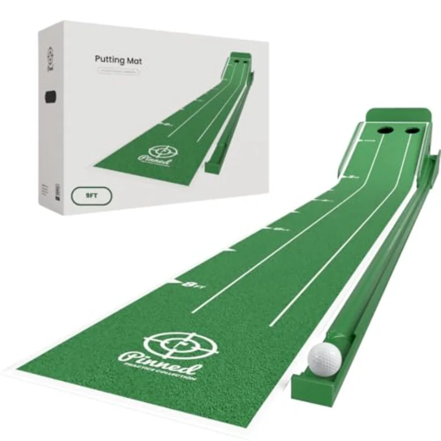 The Roller - Premium Golf Putting Mat - 9-Foot Portable, Non-Slip Putting Green Indoor with Magnetic Ball Return and Distance M
The Roller - Premium Golf Putting Mat - 9-Foot Portable, Non-Slip Putting Green Indoor with Magnetic Ball Return and Distance M