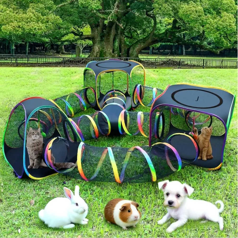 Portable 7-in-1 Outdoor Cat Enclosure with Tunnel for Cats and Small Animals - Ideal for Indoor & Outdoor Play
Portable 7-in-1 Outdoor Cat Enclosure with Tunnel for Cats and Small Animals - Ideal for Indoor & Outdoor Play