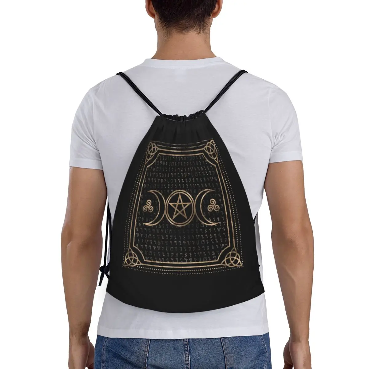 Triple Moon With Triskelion Pentagram Pagan Wiccan Backpacks Fashion Drawstring Bags Sports Bag Book Bags for Travel Students
Triple Moon With Triskelion Pentagram Pagan Wiccan Backpacks Fashion Drawstring Bags Sports Bag Book Bags for Travel Students