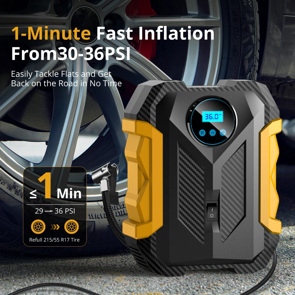 Портативный воздушный компрессор Carsun Precise Pressure - быстродействующий насос для накачивания шин автомобилей, мотоциклов, велосипедов и спортивных мячей
Портативный воздушный компрессор Carsun Precise Pressure - быстродействующий насос для накачивания шин автомобилей, мотоциклов, велосипедов и спортивных мячей