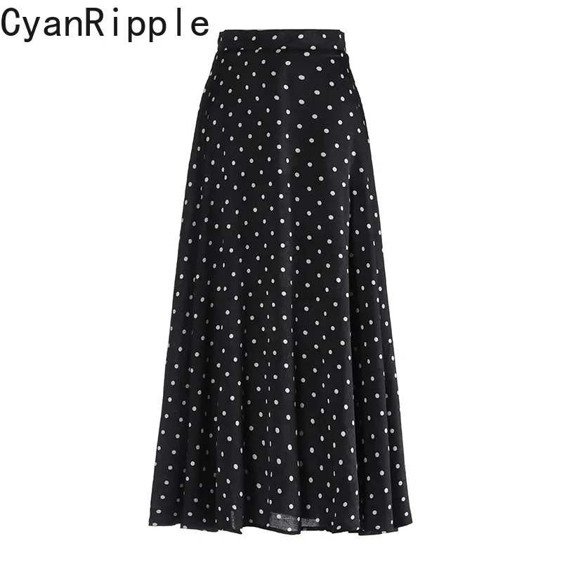 High Quality New Spring Summer Black Dot Women Long Skirt All-match High Waist Big Bottom Elegant A-line Female Umbrella Skirts
High Quality New Spring Summer Black Dot Women Long Skirt All-match High Waist Big Bottom Elegant A-line Female Umbrella Skirts