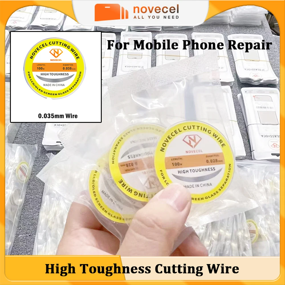 Novecel 5pc 10pc Diamond Cutting Wire Strong Durable for Mobile Phone LCD Screen Separator Curved OLED Glass Removal Repair Tool
Novecel 5pc 10pc Diamond Cutting Wire Strong Durable for Mobile Phone LCD Screen Separator Curved OLED Glass Removal Repair Tool