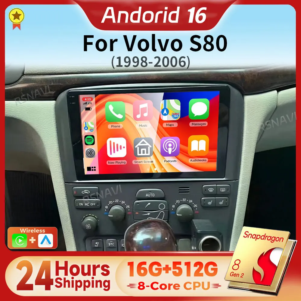 Android 16 Carplay Auto 2K Screen Car Radio Multimedia Player For Volvo S80 2004 2005 2006 Autoradio GPS Stereo 24-hour shipping
Android 16 Carplay Auto 2K Screen Car Radio Multimedia Player For Volvo S80 2004 2005 2006 Autoradio GPS Stereo 24-hour shipping