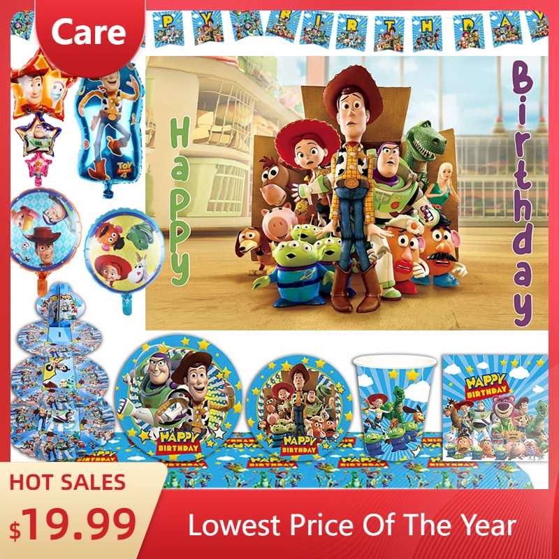 Toy Story Woody Buzz Lightyear Theme Birthday Party Decoration Supplies Disposable Cutlery Balloon Background Baby Shower Gift
Toy Story Woody Buzz Lightyear Theme Birthday Party Decoration Supplies Disposable Cutlery Balloon Background Baby Shower Gift