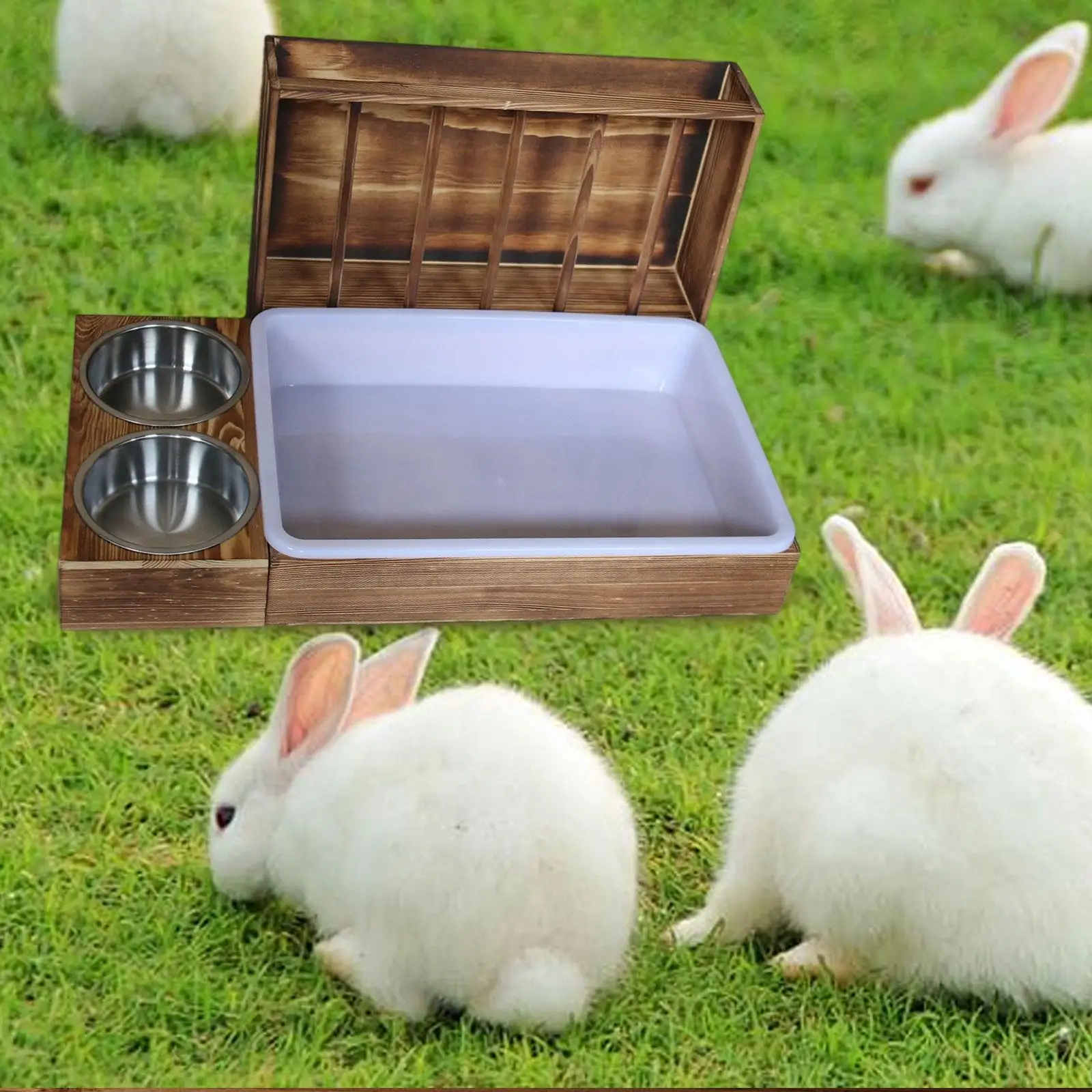 Wooden Rabbit Hay Feeder with Litter Box Bowls Guinea Pig Litter Pan Outside Water Feeder Bunny Bunny Hay Manger Hay Holder Rack
Wooden Rabbit Hay Feeder with Litter Box Bowls Guinea Pig Litter Pan Outside Water Feeder Bunny Bunny Hay Manger Hay Holder Rack