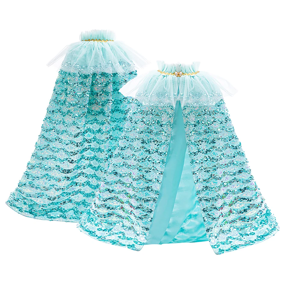 Детский карнавальный костюм Русалки на Хэллоуин: блестящий плащ с пайетками для девочек, наряд принцессы-русалки, карнавальная шаль для малышей
Детский карнавальный костюм Русалки на Хэллоуин: блестящий плащ с пайетками для девочек, наряд принцессы-русалки, карнавальная шаль для малышей