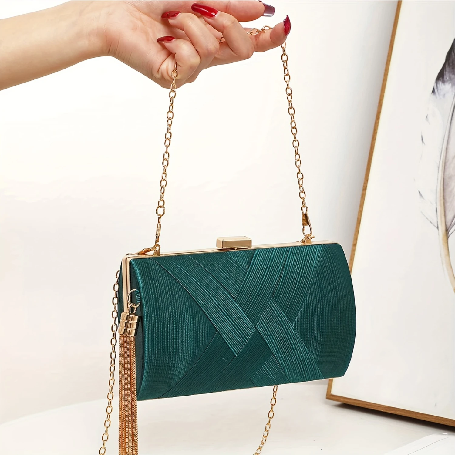Tassel Pendant Women's Evening Bags Clutch Bag Party Banquet Bags Bridal Wedding Purses Chain Backpack Box Bag
Tassel Pendant Women's Evening Bags Clutch Bag Party Banquet Bags Bridal Wedding Purses Chain Backpack Box Bag