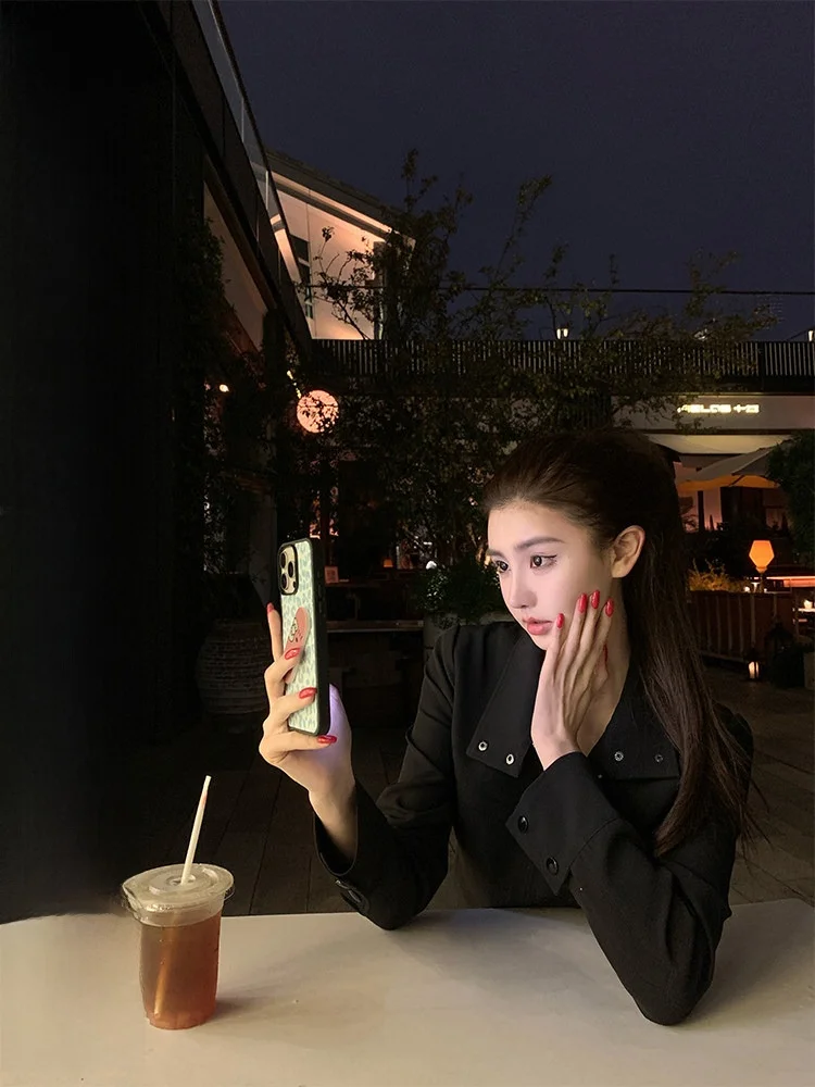 Bla Stand Collar Jaet ort Women's Slim Fit Sli Autumn Outerwear Versatile Casual Commute Sle Zipper Closure
Bla Stand Collar Jaet ort Women's Slim Fit Sli Autumn Outerwear Versatile Casual Commute Sle Zipper Closure