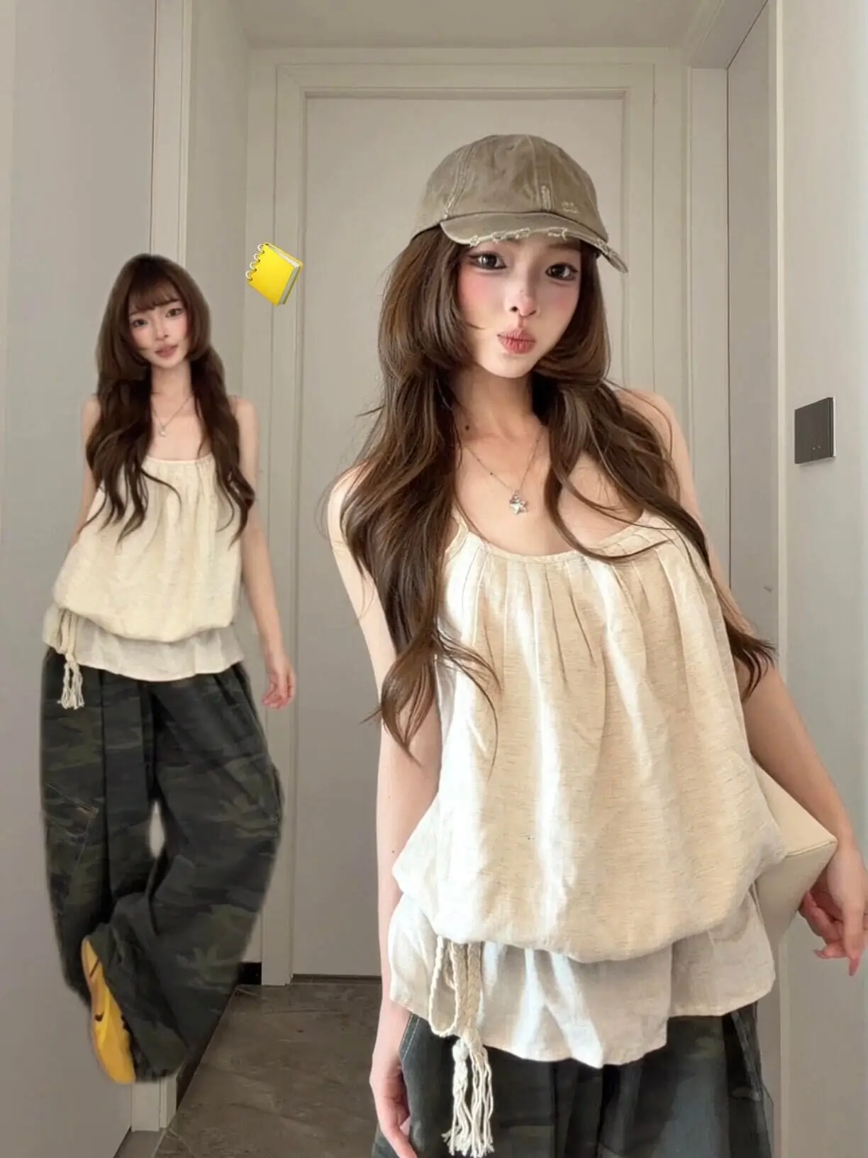 French Style Loose Fit Linen Crop Top Women's Summer Thin Layer Inner Shirt U-Neckline Casual Wear Pure Color Tie Waist
French Style Loose Fit Linen Crop Top Women's Summer Thin Layer Inner Shirt U-Neckline Casual Wear Pure Color Tie Waist
