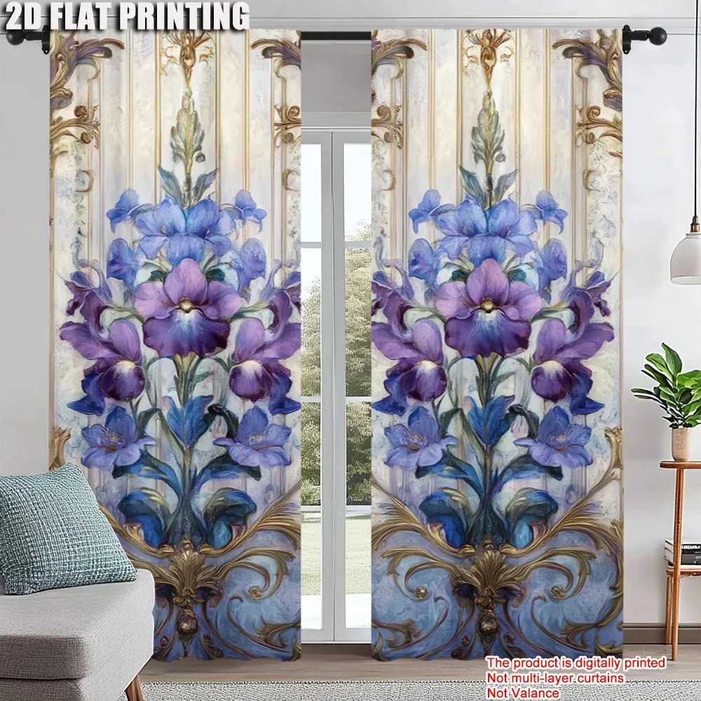 2Pcs Stylish Flowers Printed Curtain Rod Pocket Fashion Window Treatment For Bedroom Office Kitchen Living Room And Study Home
2Pcs Stylish Flowers Printed Curtain Rod Pocket Fashion Window Treatment For Bedroom Office Kitchen Living Room And Study Home