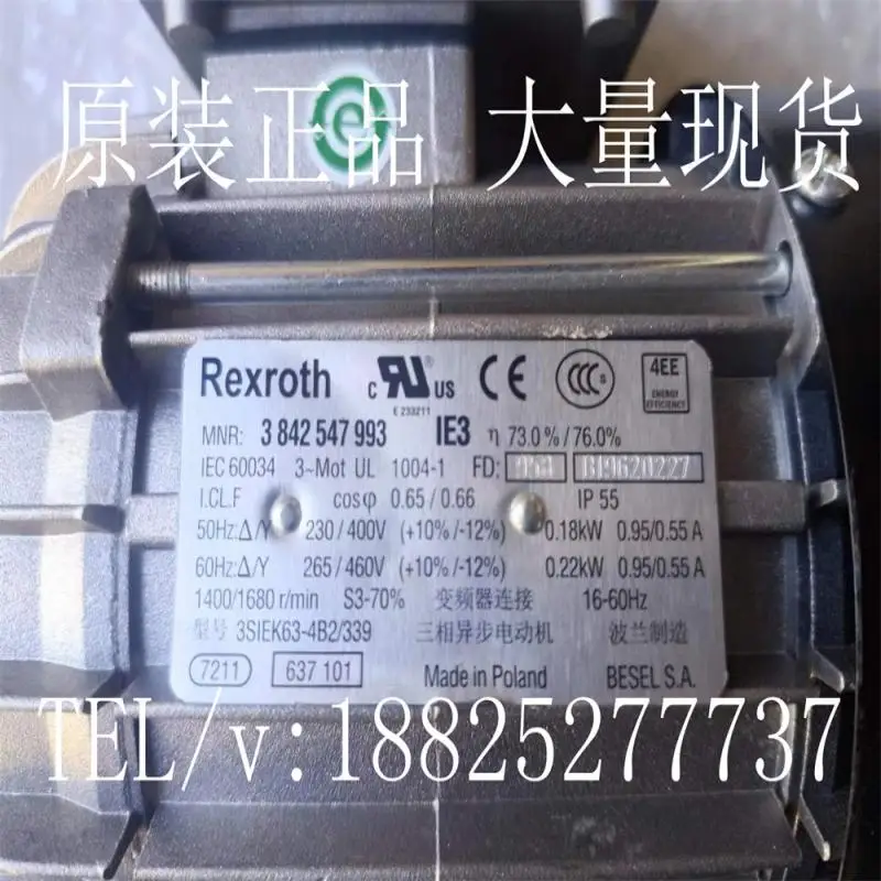 Rexroth Rexroth 2025 г., оригинальный 3842547993 трехфазный асинхронный двигатель 3SIEK63-4B2/339
Rexroth Rexroth 2025 г., оригинальный 3842547993 трехфазный асинхронный двигатель 3SIEK63-4B2/339