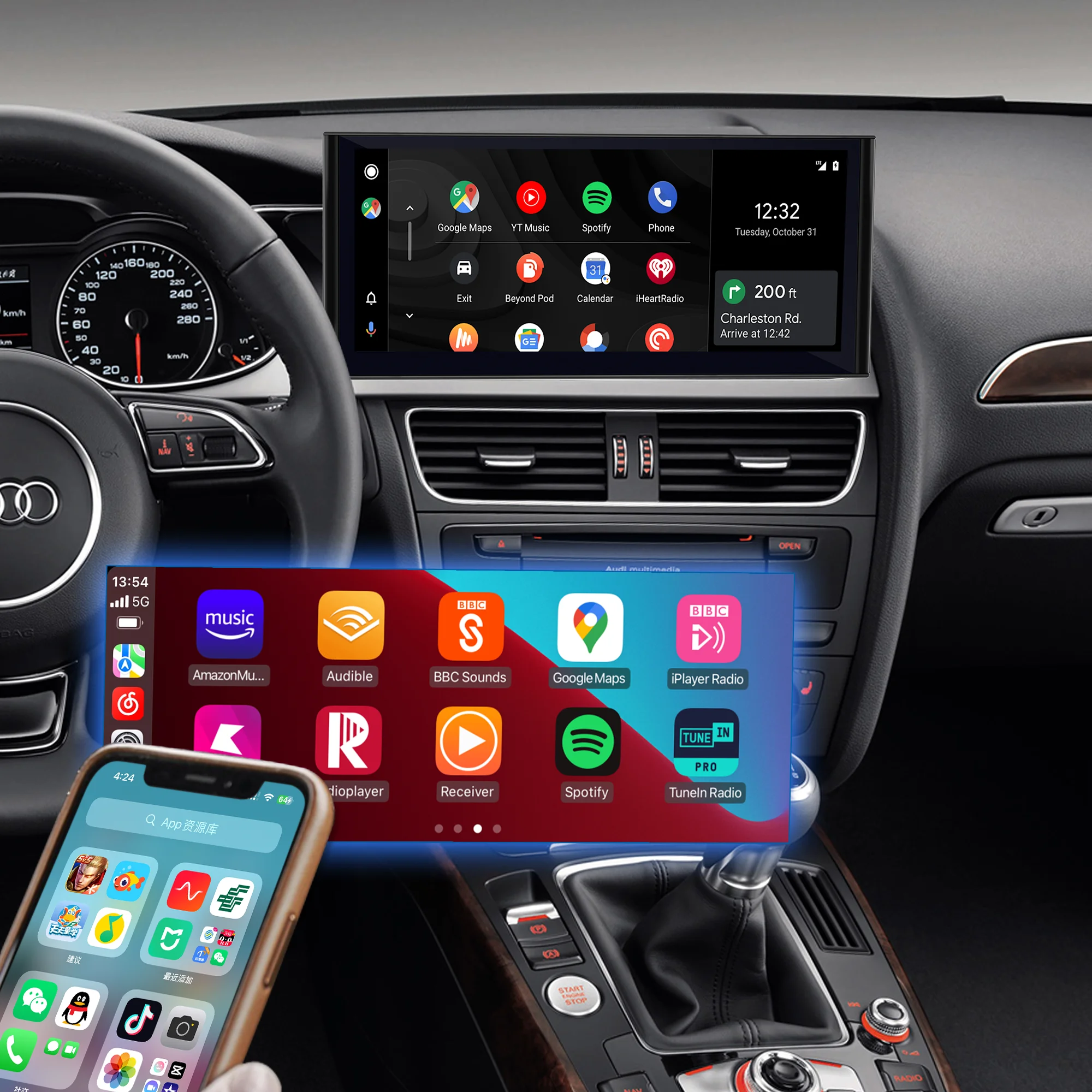 Wit-up for Audi A4 CarPlay UpgradeS4 RS4 A5 S5 RS5 12.3inch Touch Screen Wireless Android Auto Spotify Video Rreo GPS Navigation
Wit-up for Audi A4 CarPlay UpgradeS4 RS4 A5 S5 RS5 12.3inch Touch Screen Wireless Android Auto Spotify Video Rreo GPS Navigation