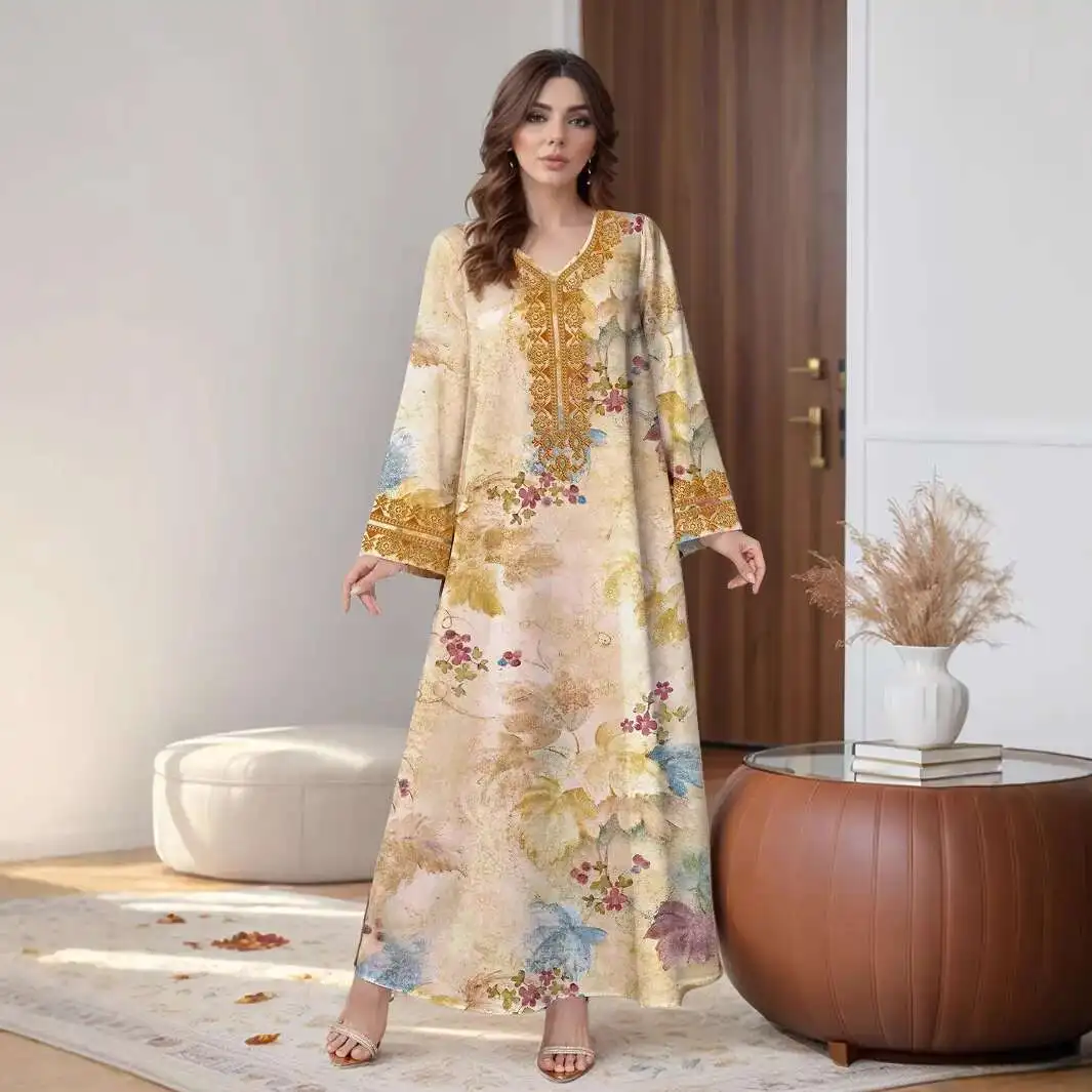 M311 Arab Dubai Women's Robe Women's Positioning Printed Long Sleeve Dress Robe Abaya Ramadan Dubai Luxury Islam Elegant
M311 Arab Dubai Women's Robe Women's Positioning Printed Long Sleeve Dress Robe Abaya Ramadan Dubai Luxury Islam Elegant