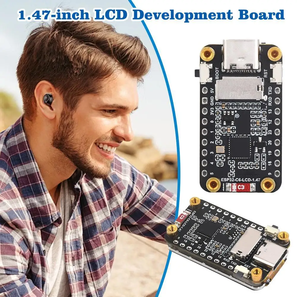 Для ESP32-C6 1,47-дюймовая макетная плата ЖК-дисплея, цветной диапазон 262K, RGB-дисплей, поддержка Wi-Fi 6 и Bluetooth 5, микроконтрольные процессоры
Для ESP32-C6 1,47-дюймовая макетная плата ЖК-дисплея, цветной диапазон 262K, RGB-дисплей, поддержка Wi-Fi 6 и Bluetooth 5, микроконтрольные процессоры