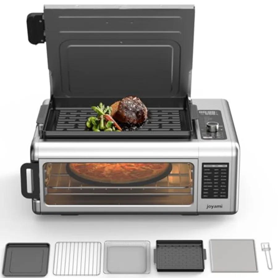 18QT 1600W Countertop Convection Oven with See-Through Window for Air Frying Baking Dehydrating Toasting 6 Nonstick Accessories
18QT 1600W Countertop Convection Oven with See-Through Window for Air Frying Baking Dehydrating Toasting 6 Nonstick Accessories