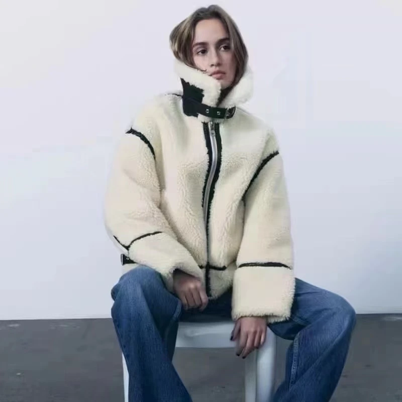 Осень-зима, женская повседневная свободная посадка с воротником-стойкой Fce Jaet, универсальная верхняя одежда, длинная застежка-молния, цвет
Осень-зима, женская повседневная свободная посадка с воротником-стойкой Fce Jaet, универсальная верхняя одежда, длинная застежка-молния, цвет