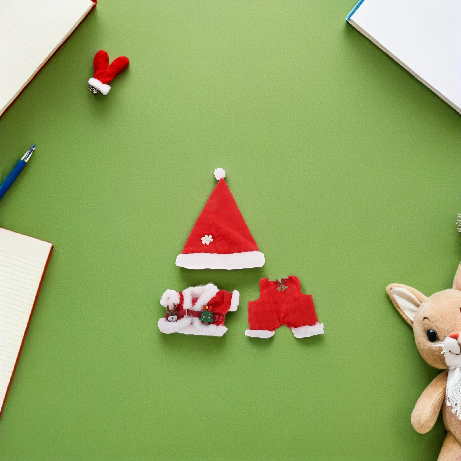 1Set Christmas Outfit Santa Costume Red Hat Pants Top Holiday Dressup Wardrobe Accessories Mini Compatible
1Set Christmas Outfit Santa Costume Red Hat Pants Top Holiday Dressup Wardrobe Accessories Mini Compatible