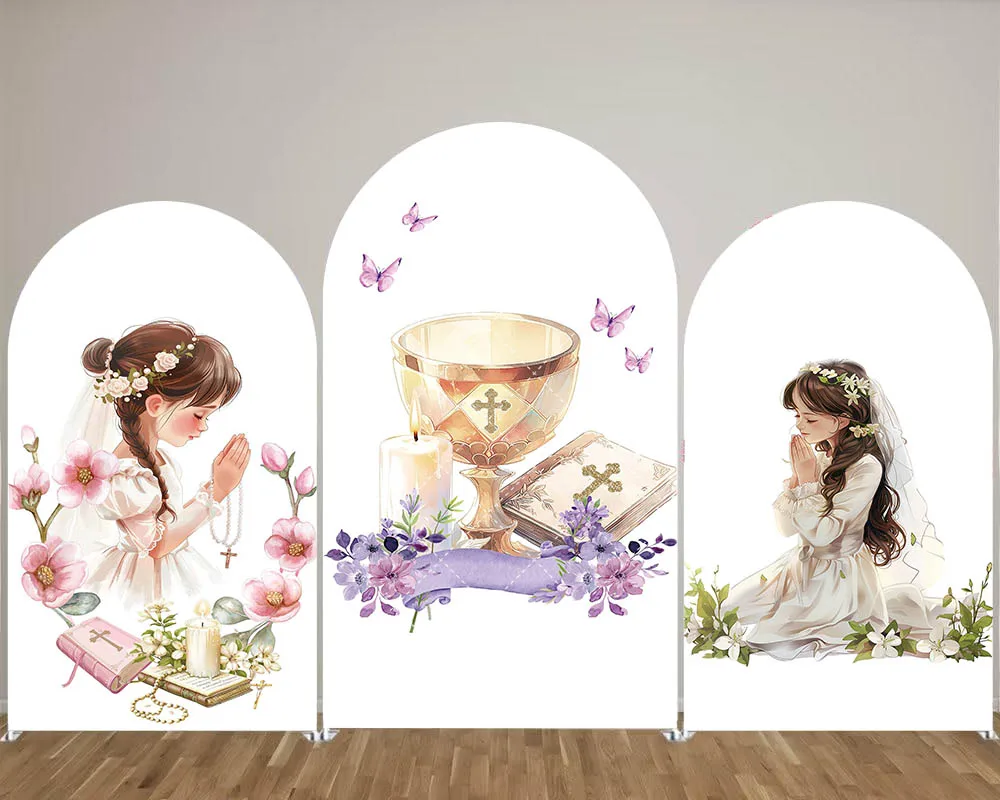 Mehofond Baptism Arch Backdrop Cover First Holy Communion Party Boy Girl Cross Christening Angel Baby 2-sided Background Decor
Mehofond Baptism Arch Backdrop Cover First Holy Communion Party Boy Girl Cross Christening Angel Baby 2-sided Background Decor